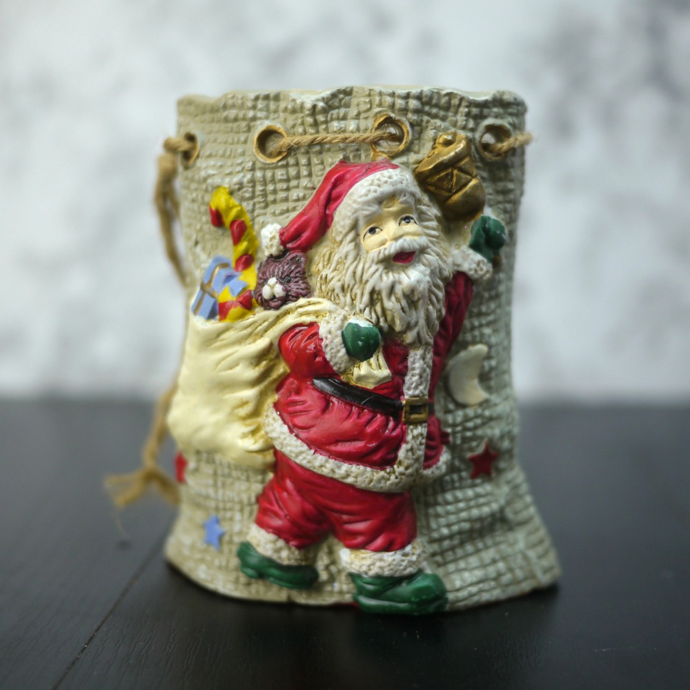 Lot of 2 Christmas Decor – Santa Pocket Vase & Bloomingdale's Ornament